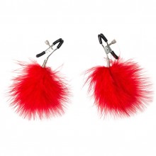 Зажимы на соски «Party Hard Euphoric» с красными перьями, Lola Games 1131-02lola