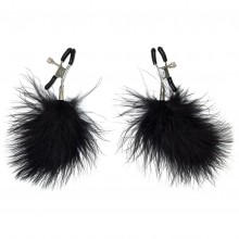 Зажимы на соски «Party Hard Euphoric» с черными перьями, Lola Games 1131-01lola