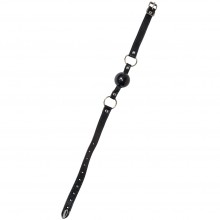 Черный кляп-шарик «Party Hard Love Addict» с замком, Lola Games 1146-01lola, длина 63.5 см.