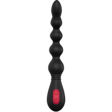Черный вибромассажер для анальной стимуляции «Anal Flexi Beads», длина 21 см, минимальный диаметр 2.1 см, Dream toys 21598, длина 21 см.