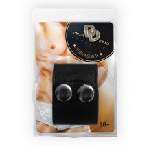 Широкий ремень-утяжка на пенис из экокожи, цвет черный, Джага-Джага 901-02 BX DD, из материала экокожа, длина 17.5 см.