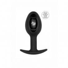 Черная анальная пробка «N0. 89» со смещенным центром тяжести, Shots SON089BLK, длина 8.3 см.