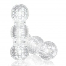 Прозрачный фигурный мастурбатор «Master Stroker» с рельефным тоннелем, Blush novelties BL-61312, длина 15.2 см.