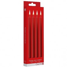 Набор восковых BDSM-свечей «Teasing Wax Candles Large», цвет красный, OU489RED, бренд Shots Media, длина 18 см.