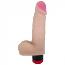 Вибратор реалистик с мошонкой Биоклон, цвет телесный, длина 19.5 см., диаметр 4 см, LoveToy Россия 803900, бренд LoveToy А-Полимер, длина 19.5 см.