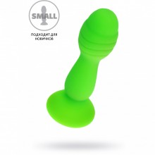 Анальная втулка с рельефом «A-Toys Anal plug Terg», силикон, зеленый, 10 см, TOYFA 761325, длина 10 см.
