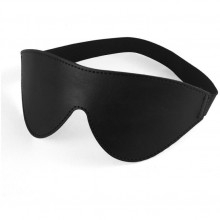 Классическая закрытая маска на глаза из кожи, черная, Sitabella 5036-1, бренд СК-Визит, длина 21 см.