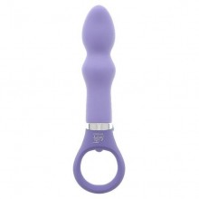 Фиолетовый анальный вибратор «Good Vibes Ring-G Ribbed», рабочая длина 9.5 см, диаметр 3 см, Dream toys 20972, из материала TPE, длина 15.5 см.