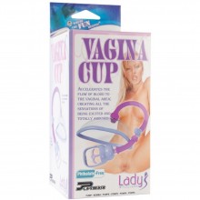 Помпа для вагины «Vagina Cup» с удобным рычажком для откачки воздуха, диаметр чаши 6.5 см, NMC 130045, из материала ПВХ, длина 16 см.