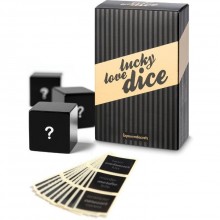 Три игральных кубика «Lucky love dice» и 9 наклеек, Bijoux indiscrets 0067, из материала Пластик АБС