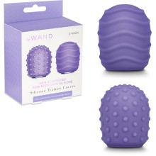 Набор из 2 фиолетовых текстурированных насадок для «Le Wand Petite», Le Wand LW-019, цвет фиолетовый