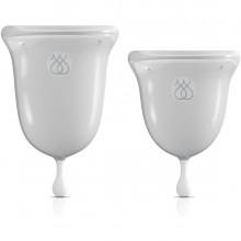 Прозрачные менструальные чаши «Jimmyjane», объем 21 и 14 мл,, цвет Прозрачный, длина 4.5 см.