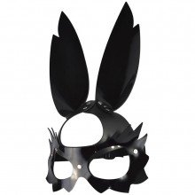 Черная лаковая маска зайки с длинными ушками, кожаная, Ситабелла 3192-10, бренд СК-Визит