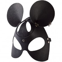 Черная маска мышки из тисненой кожи, Ситабелла 3188-1t, цвет черный