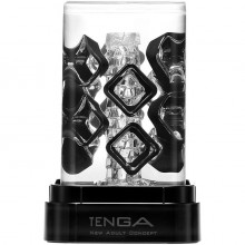 Многоразовый инновационный мастурбатор для мужчин «Tenga Crysta Bloc», E31037, цвет прозрачный, длина 12 см.