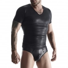 Мужская футболка-wetlook «RFP collection» с V-образным вырезом, черная, размер L, Demoniq 05090 L