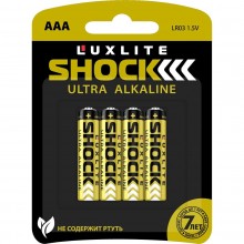 Батарейки «Luxlite Shock GOLD» типа ААА, 4 мл.