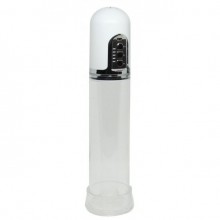 Перезаряжаемая автоматическая помпа для мужчин с прозрачной колбой, белая, Джага-Джага 800-10 BX DD, из материала пластик АБС, длина 21 см.