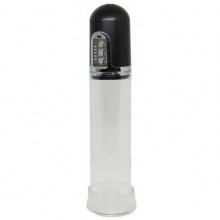 Перезаряжаемая автоматическая помпа для мужчин с прозрачной колбой, черная, Джага-Джага 800-11 BX DD, из материала пластик АБС, длина 21 см.