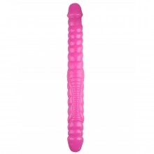 Розовый оригинальный двухголовый фаллос, длина 43 см, максимальный диаметр 4.9 см, Джага-Джага 1016-19 BX DD, длина 43 см.