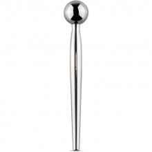 Гладкий уретральный стимулятор с шариком «Sinner Metal Solid Penis Plug with Ball», серебристый, рабочая длина 7.5 см, EDC Collections SIN044, из материала Сталь, длина 9.5 см., со скидкой
