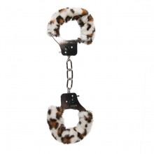 Наручники с леопардовым мехом «Easytoys Furry Handcuffs», EDC Collections ET258LEO, длина 28 см.