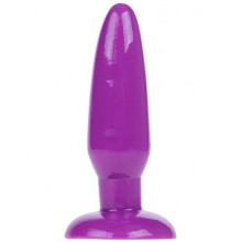 Фиолетовая анальная пробка с присоской, рабочая длина 11.5 см, Baile BI-017001R-0603S, цвет фиолетовый, длина 13.5 см.