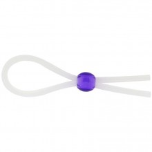 Прозрачное лассо-утяжка с фиолетовой бусиной «Just Ring It», длина 12.5 см, NMC 170053, из материала силикон, длина 12.5 см.