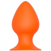 Оранжевая анальная пробка «Bootyful» с ограничителем, длина 13.4 см, диаметр 7 см, Dream toys 21447, из материала Силикон, цвет Оранжевый, длина 13.4 см.