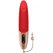Стильный мини-вибратор в форме губной помады Viotec «Dysis», красный, 1811R1, длина 12.6 см.