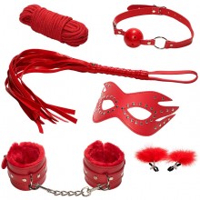 Красный набор для БДСМ из 6 предметов от компании Джага-Джага, 900-03 BX DD