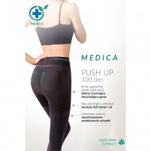 Утягивающие и корректирующие силуэт колготки «Medica Push Up», цвет черный, размер 4-L, Gabriella 171