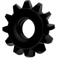 Черное эрекционное кольцо для пениса «Power Plus», Lovetoy LV1432, из материала TPE, диаметр 4.5 см., со скидкой