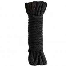 Веревка из хлопка для связывания «Party Hard Tender», черная, 10 метров, Lola Games 1158-01lola, из материала хлопок, 10 м.