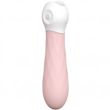 Розовый мини-вибромассажер «Diamond Baby Boo», рабочая длина 8 см, Dream toys 21389, длина 11 см.