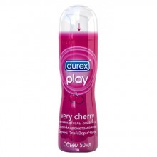 Интимная гель-смазка «DUREX Play Very Cherry» с ароматом вишни, 50 мл, DUREX Play Very Cherry, цвет Прозрачный, 50 мл.
