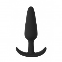 Черная анальная пробка для ношения «Slim Butt Plug», рабочая длина 7.5 см, Shots media SHT427BLK, из материала Силикон, длина 8.3 см.