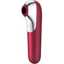 Вакуумно-волновой стимулятор Satisfyer «Dual Love» с возможностью управления со смартфона, красный, J2018-99-2, длина 16 см.