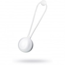 Белый вагинальный шарик «Lily», длина 10.5 см.