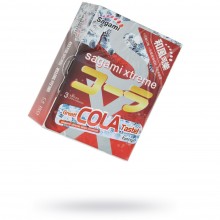 Ультратонкие ароматизированные презервативы «Sagami Xtreme Cola №3», диаметр 5.2 см.