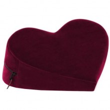 Подушка для любви, малая в виде сердца «Retail Heart Wedge», черный вельвет, от Liberator 16042545, длина 48 см.