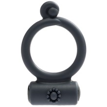 Виброкольцо «Tork» с бусинкой для стимуляции клитора, черное, VeDO 5962640000, длина 7 см.