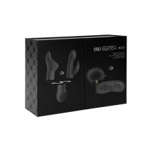 Черный набор для секса «Pleasure Kit 1» из пяти предметов, Shots SWI011BLK, бренд Shots Media, из материала Силикон