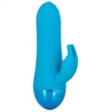 Голубой универсальный мини-вибратор кролик «Tremble Please», длина 12 см.