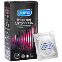 Презервативы «Durex №12 Intense Orgasmic» с обильной смазкой, 12 шт., Durex 12 Intense Orgasmic, длина 19.5 см.