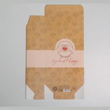 Коробка складная «С любовью», 5276611, бренд Сувениры, длина 23 см.