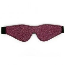 Сплошная черно-розовая маска на глаза на эластичных ремешках, NoTabu NTB-80697, цвет Бордовый, длина 18 см.