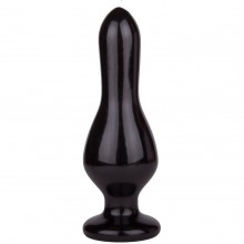 Черная анальная пробка «MAGNUM», цвет черный, с размером 16 см, конусовидной формы, от Lovetoy 421500, бренд Биоклон, длина 16 см.