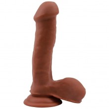 Фаллоимитатор с большой головкой на присоске «Topless Lover», цвет коричневый, Chisa Novelties CN-711708719, коллекция T-skin ReaL, длина 19.2 см.