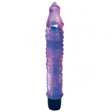 Фиолетовый гелевый вибратор в форме крокодильчика, общая длина 19 см, Tonga 110821, из материала Гель, длина 19 см.